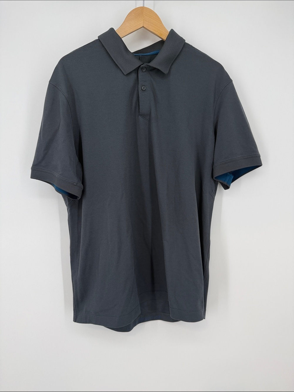 Lululemon Men's Charcoal Polo Shirt